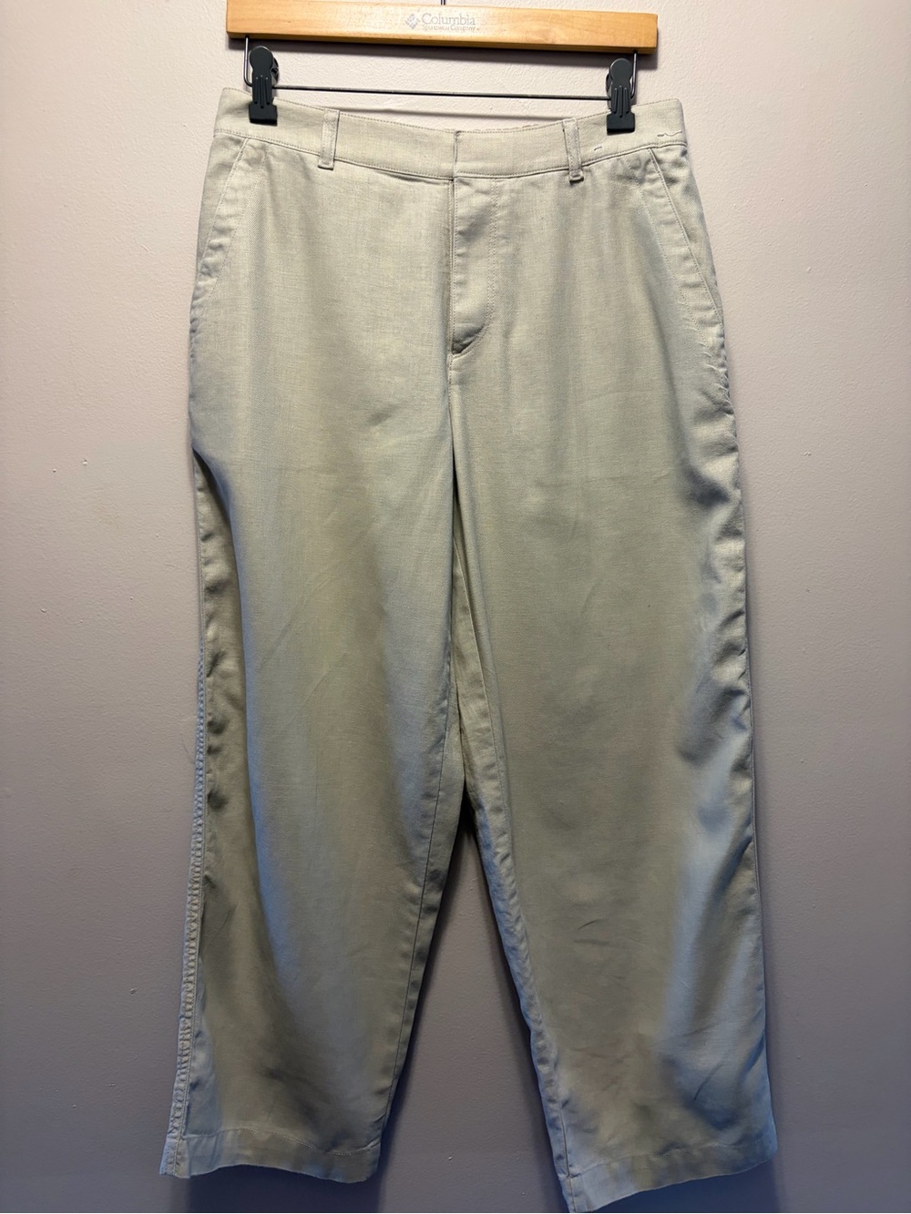 Uniqlo Women's Linen Cotton Tapered Pants Straight Leg Linen Cotton Pants Size M